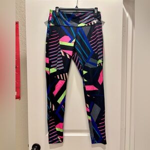 Fila Women’s Geometric Colorful Fun Workout Leggings - Size Medium